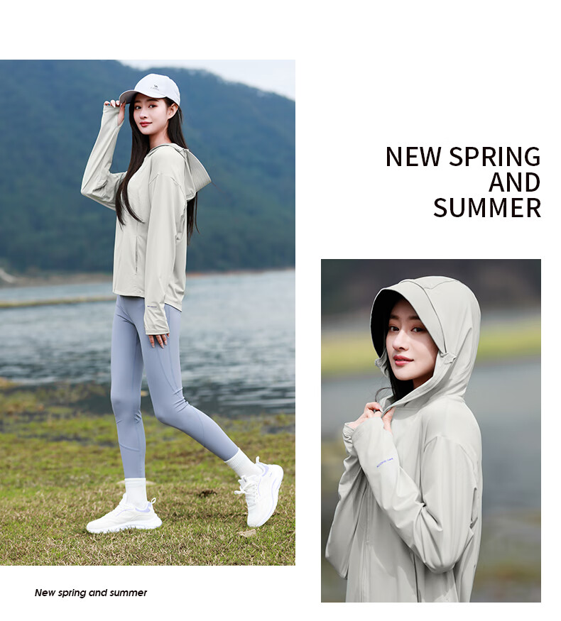CAMEL Wang Junkai Edition Original Yarn Sun Protection Jacket Women High SPF Ice Cooling Quick-Dry Outdoor Skin Jacket O002 2XL 22
