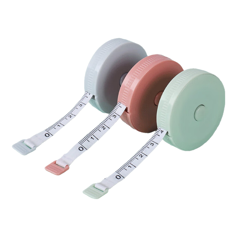 Ouliwen Mini Tape Measure for Students to Measure Height And Body Dimensions, Soft Tape with Automatic Retractable Design for Easy Measurement, Simple White Color