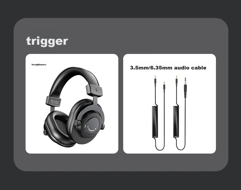 FIFINE Professional Monitoring Headphones, HIFI High-Quality Live Streaming DJ Mixing Booth Recording Studio Instrument-Specific Wired Noise-Cancelling Microphone HD8 Black 15