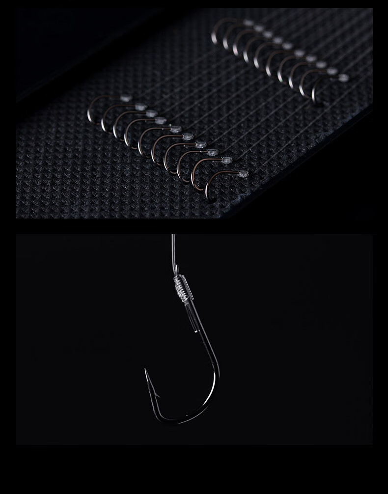 BKK 4S Cold Steel Elbow Sleeve Line with Double Hooks, Finished Fishing Rig for Crucian Carp, Pre-Tied Hook And Line Set 7