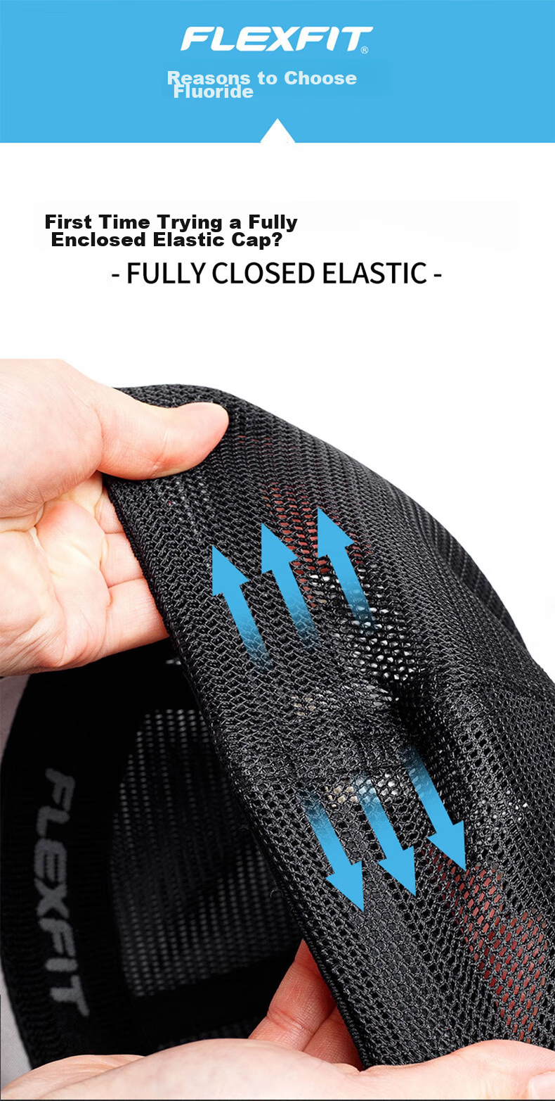 FLEXFIT Mesh Baseball Cap for Men, Summer Sun Protection Visor Cap, Breathable Duck Tongue Cap, Fully Enclosed Elastic Hat 3
