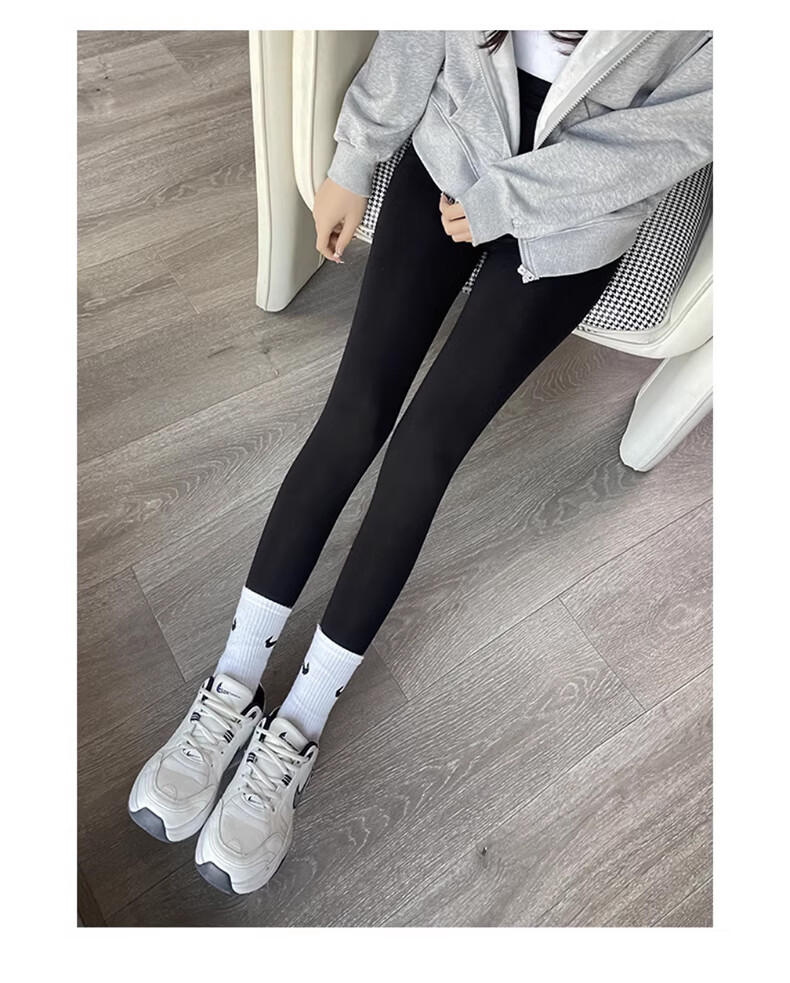 LangSha Modal Leggings for Women, Spring And Autumn Wear, Nine-Tenths Thin Yoga Pants, Black Slim-Fit Elastic Skinny Pants 17