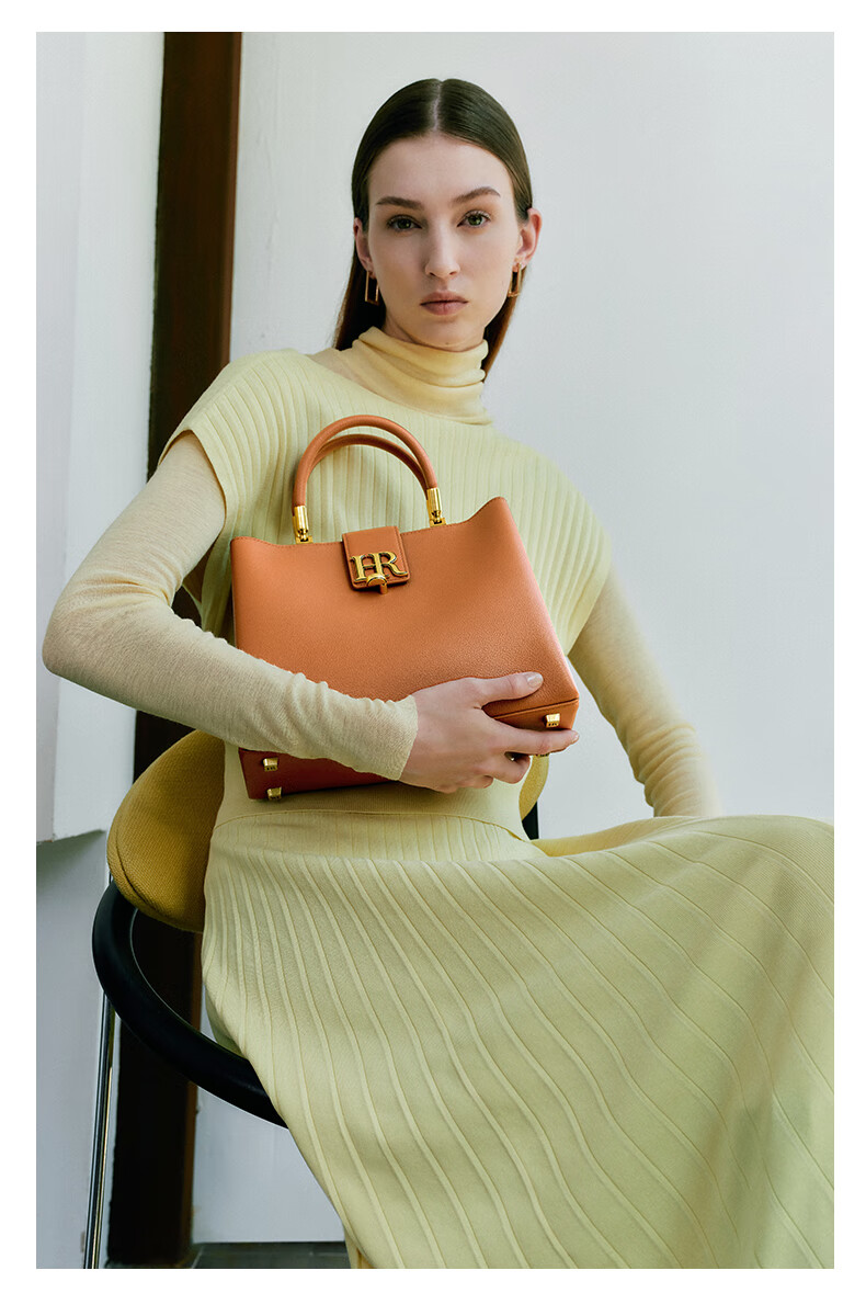 HR Handbag, Women's Bag, Meilade Top-Grain Leather Tote Bag, Work Commute Crossbody Bag, Birthday Gift for Wome 3