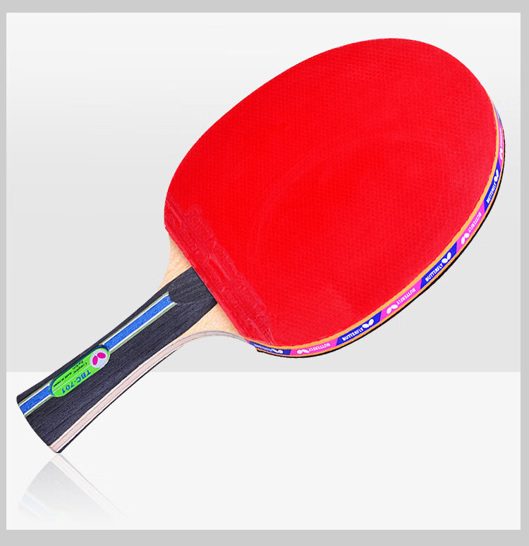 BUTTERFLY Table Tennis Racket, 8-Star Carbon Fiber Blade, Professional Competition Grade [Double-Sided Reverse Rubber], BUTTERFLY Wang 803 Penhold Grip with Racket Cover 7