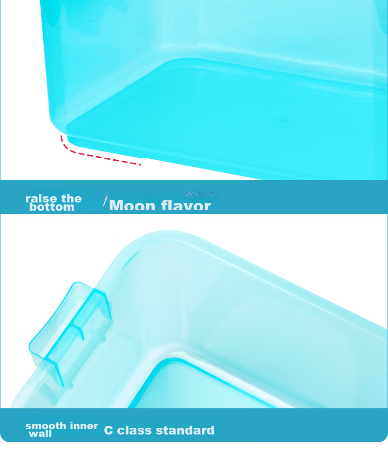 CHAHUA Transparent Visible Storage Box with Handle, 6.5L Snap-On Toy Storage Box, Set of 2, for Student Dormitory 11