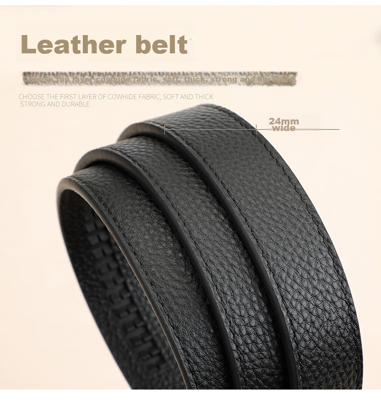 CROCODILE Top-Grain Leather Women's Belt with Automatic Buckle, Fashionable Business Style Waistband for Men's Trousers, Birthday Gift for Women 3609 9