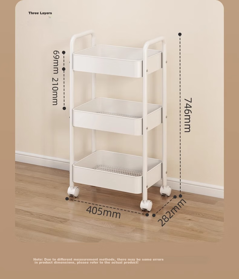 Jiadu Bathroom Storage Rack, Multifunctional Floor-Standing Kitchen Cart, Household Fruit And Vegetable Basket, Multi-Layer Storage Shelf 33