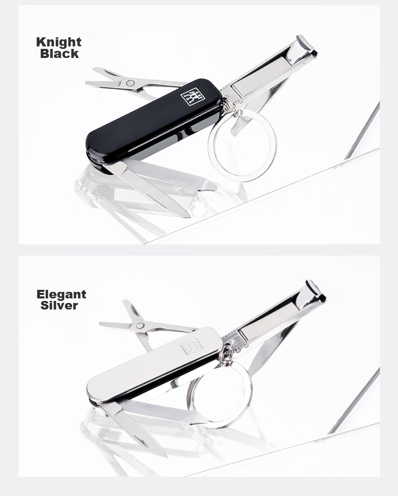ZWILLING Multifunctional Military Knife Nail Clipper Nail Cutter Nail Scissors German Brand with Keychain Portable Tool Blue 16