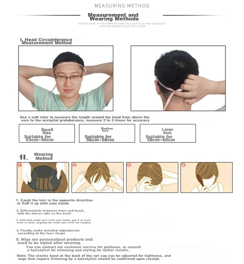 Baisitang Men's Short Hair Wig, Middle-Aged Man's Crew Cut, Short Straight Hair Full Head Cover, 100% Real Human Hair, Bald Head Wig Cover, Real Hair 13
