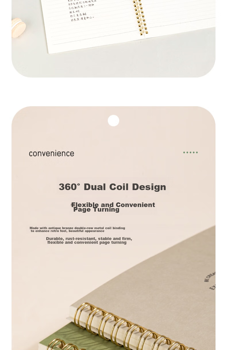Deli 4-Pack/B5/240 Sheets Total Simple Retro Series Notebooks, Spiral-Bound Notebooks, Journal, Error Correction Book, Student Exam Preparation LB560 6