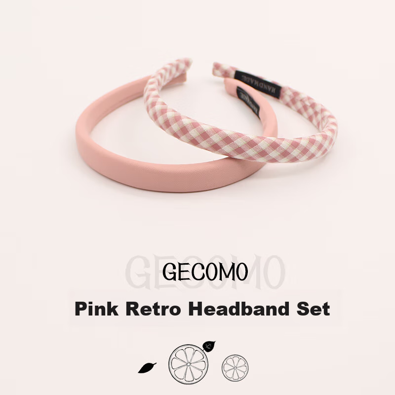 GECOMO Headband Hair Accessory for Women, Versatile High Crown Hairpiece for Going Out, Elegant And Stylish Hair Clip Headband in Pink