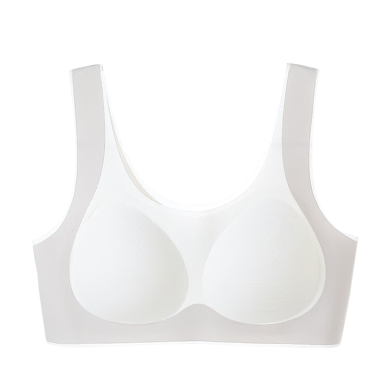 Ailier &ouluola Girls' Underwear, Puberty Bra for Female Students in Middle And High School, Ages 15-16 Small Vest Bra 6252 White M