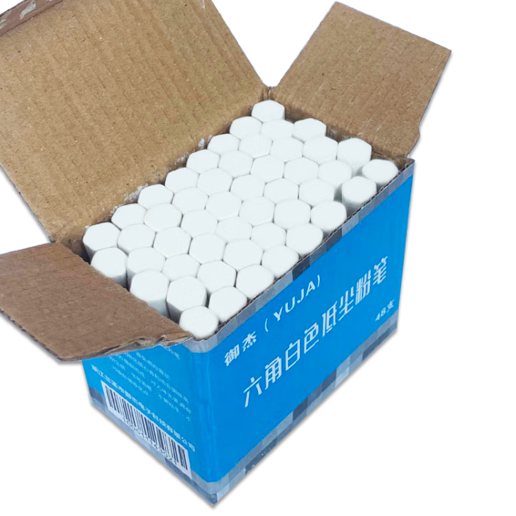 YUJA Chalk Hexagonal White Chalk 48 Pieces Non-Toxic Dust-Free White Chalk for Kids Outdoor Teaching Blackboard Use Back to School Season JD Self-Operated Low Price