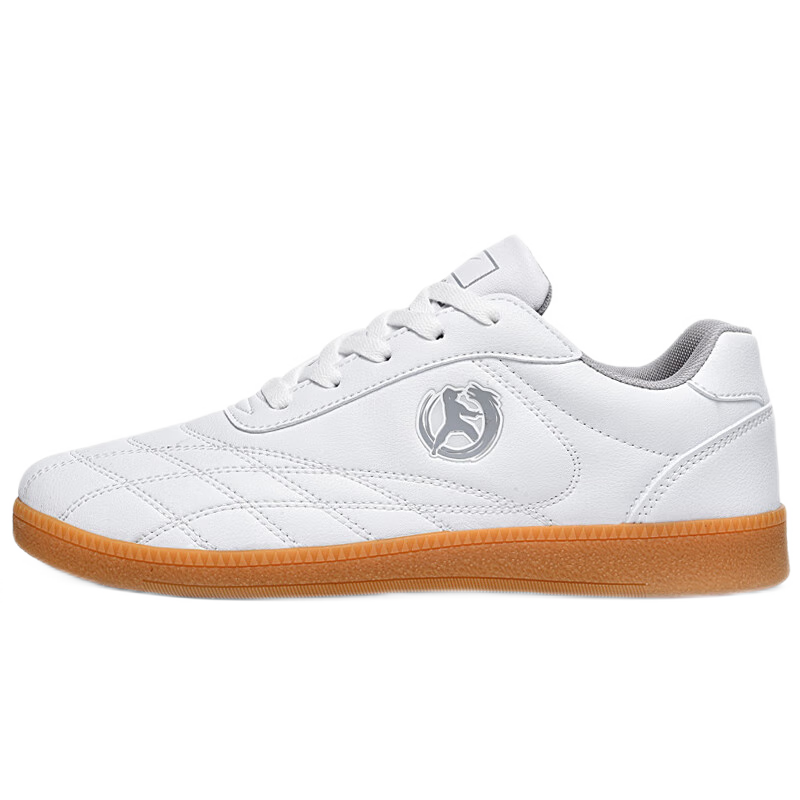 Shuangxingbate Tai Chi Martial Arts Cowhide Sole Wear-Resistant Taekwondo Practice Shoes for Middle-Aged And Elderly Men And Women, Soft Leather Surface Training Shoes for Square Dances