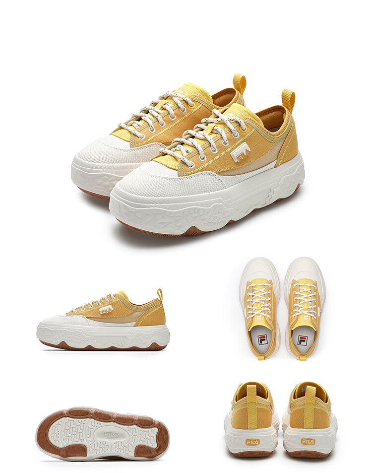 FILA Official [Yang Mi Same Style] Women's ROCK Modern Canvas Shoes, Fashionable Casual Sneakers 25