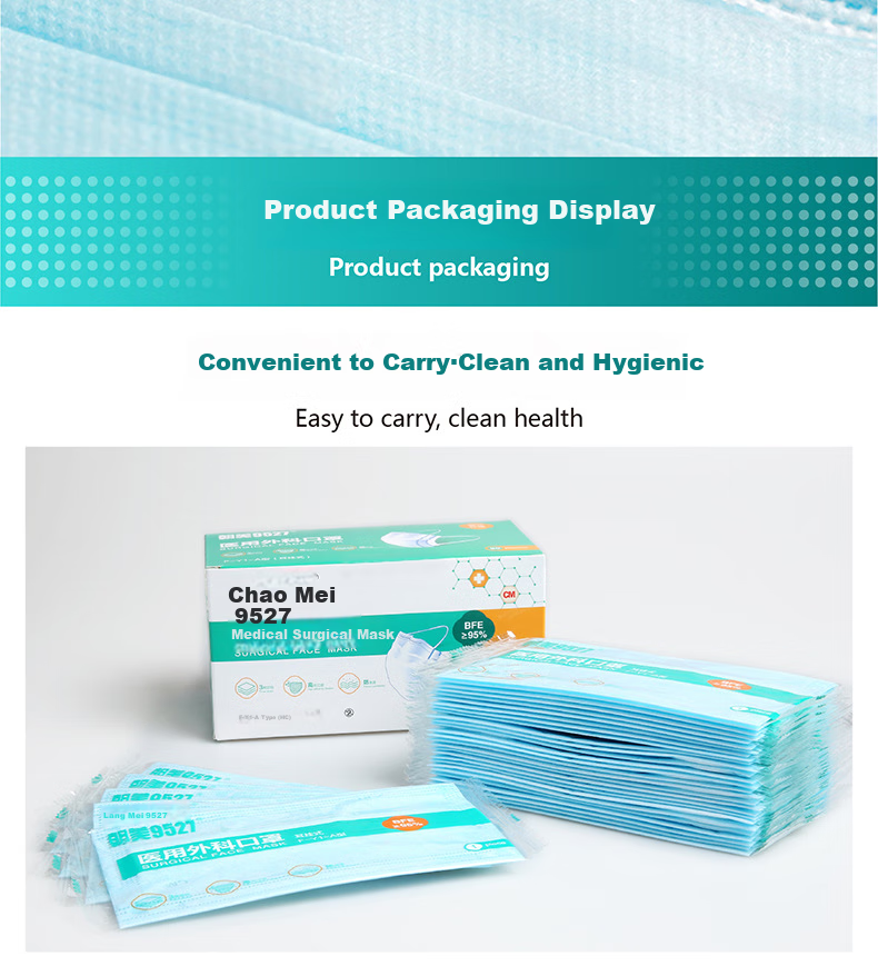 CM 9527 Disposable Face Masks, Three-Layer Individually Wrapped, Anti-Droplet, with Meltblown Lining, Comfortable Ear-Loop Style F-Y1 (50 Pieces Per Box) 5