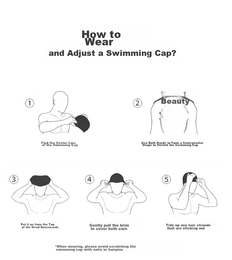 JD Original Silicone Swim Cap for Women with Long Hair, Concave Non-Slip Particles Swimming Cap for Men And Women, Bubble Cap, Cloud White 18