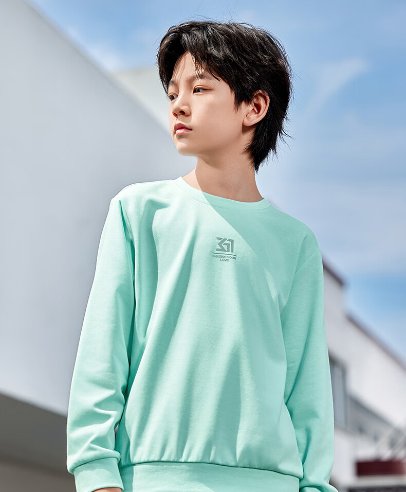 361° Children's Sweatshirt, Spring And Autumn, Boys And Girls 3-14 Years Old, Versatile School Sports Pullover Hoodie, Black, Size 170 24