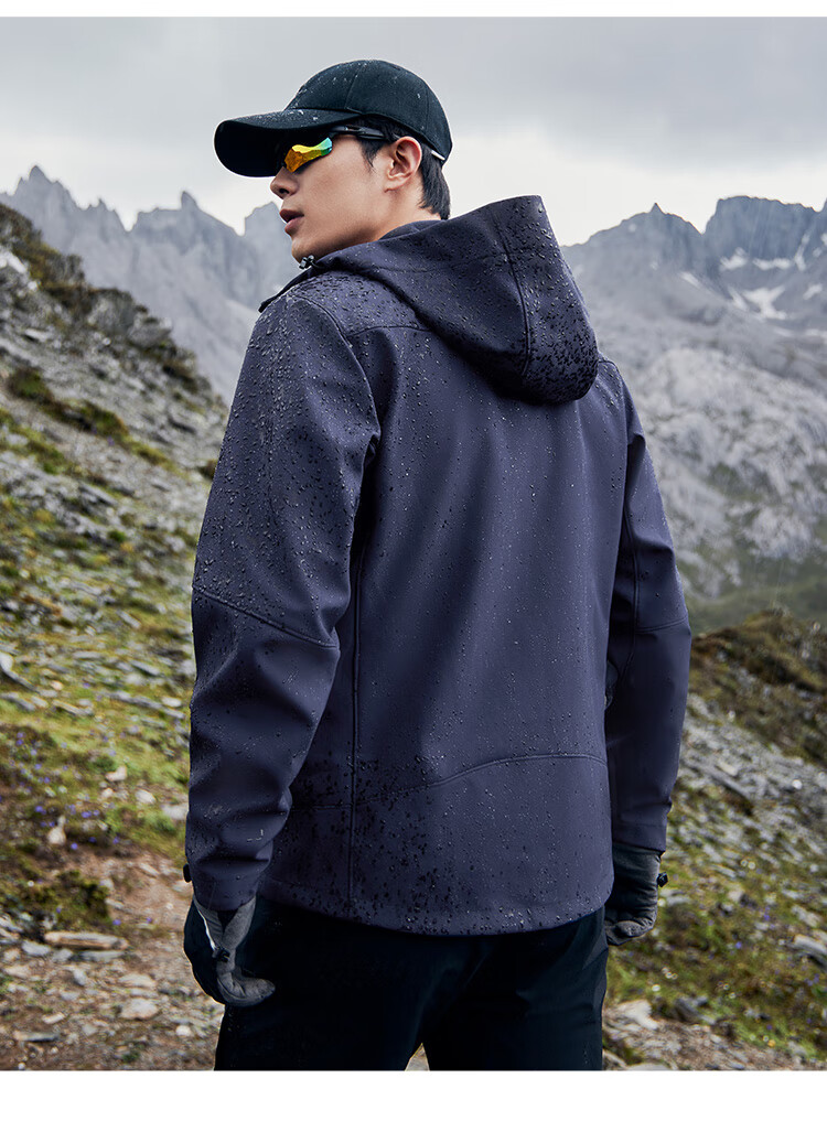 Pioneer Camp Seal Softshell Jacket Men Outdoor Travel Hiking Spring Autumn Windproof Waterproof Hooded Warm Sports Coat 15