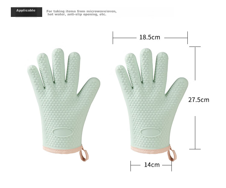 Jekero Five-Finger Thick Heat-Resistant Gloves, Insulated Anti-Scalding Gloves for Kitchen, Microwave Oven, Baking Oven, Specialized Thick Non-Slip 11