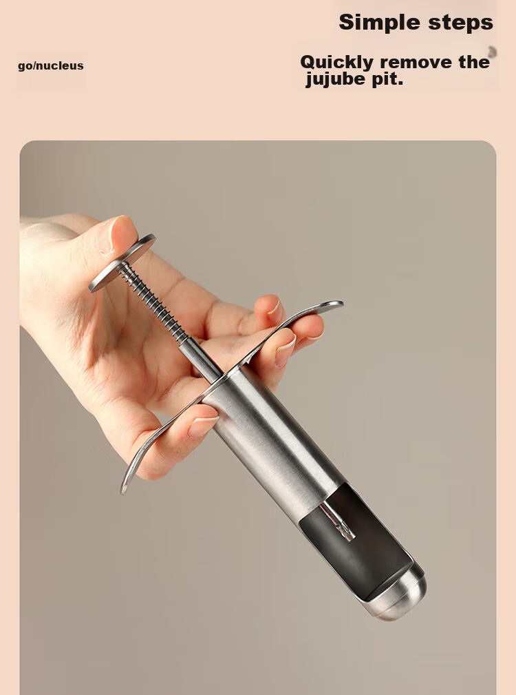 BJ 304 Stainless Steel Hawthorn Pitting Tool, Red Date Pitter, Hawthorn Seed Remover, Hawthorn Fruit Separator 3