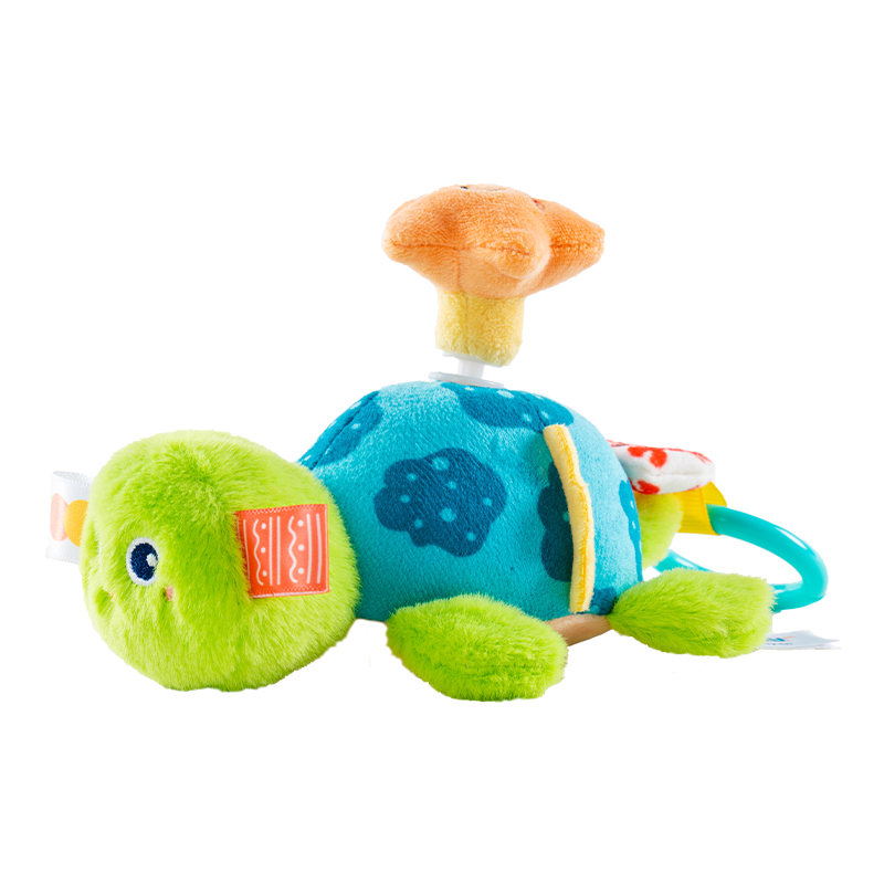 Jollybaby Cute Pet Spinning Toy with Pull Rope, Can Be Chewed And Soothing, for 0-1 Year Old Baby Toys, Turtle Spinning Doll