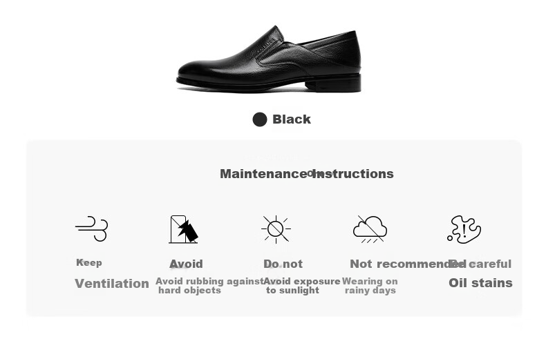 Goldlion Men's Business Leather Shoes, Spring Style, Soft And Durable Loafers, G521510038AAB, Black, Size 43 5