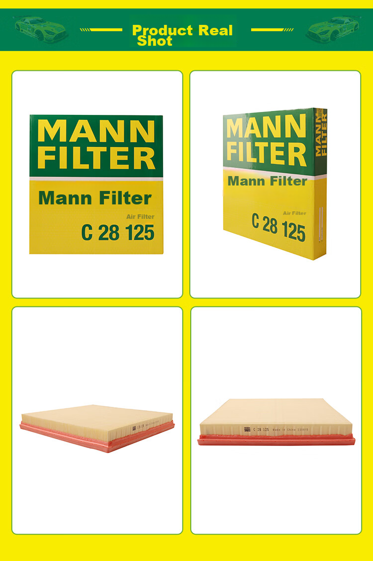 MANNFILTER Air Filter Element Air Filter C28125 for BMW X3 X4 X5 X6/740i/535i/640i535Li 8