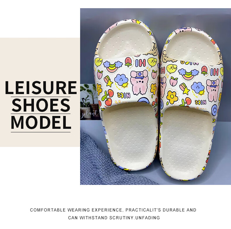 CARTELO Women's Slippers with Squishy Feel, Home Slippers, Slide Sandals, Bathroom Slippers, Women's Shoes 0824 Animal Park 36-37 4
