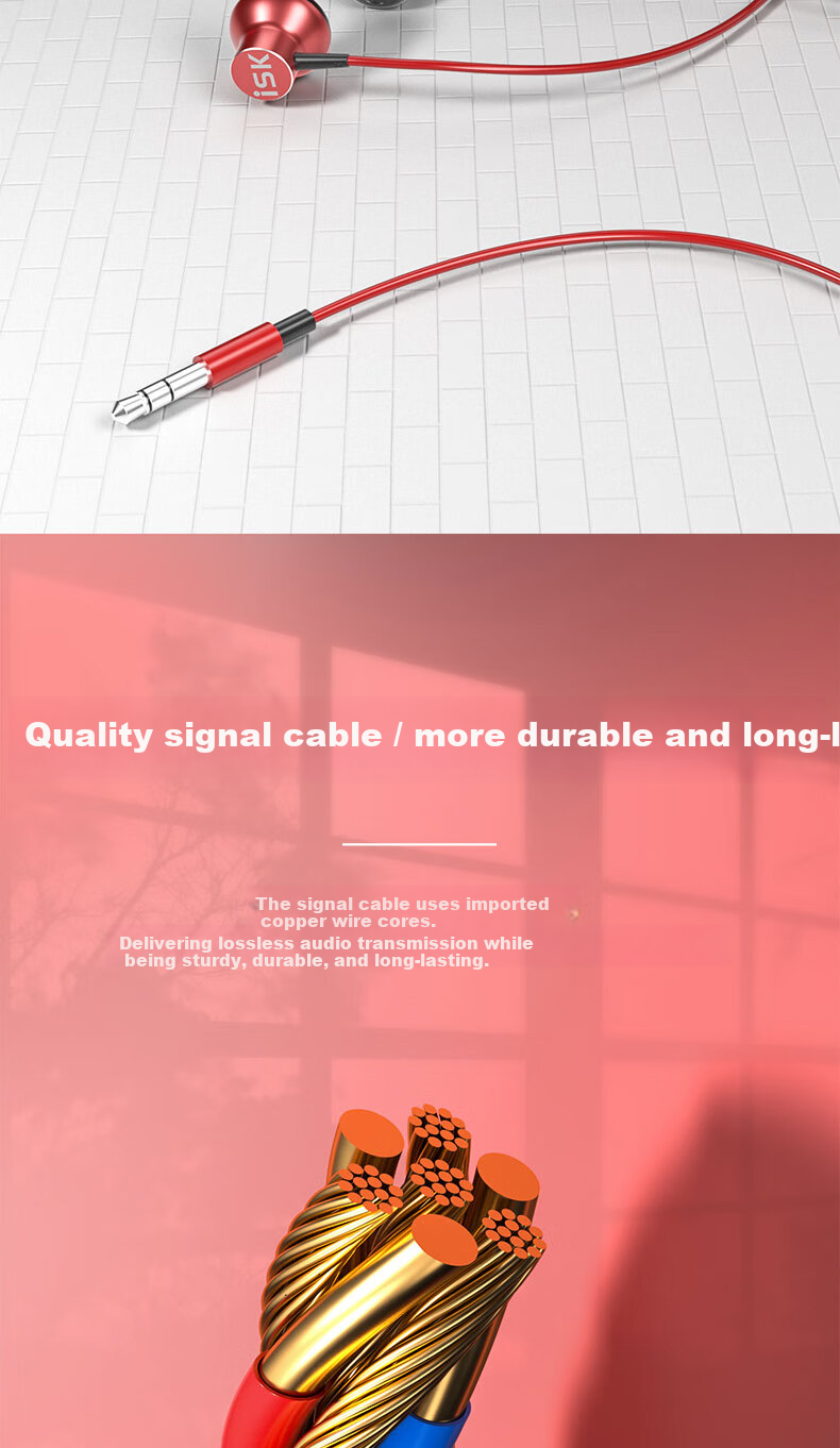 ISK K6S In-Ear Wired Monitoring Headphones for Mobile Phones And Computers, Sound Card Live Streaming Singing Recording Monitoring Headphones with High-Resolution High-Fidelity HIF Audio Quality for Listening to Music And Watching TV Shows In-Ear Headphones 6