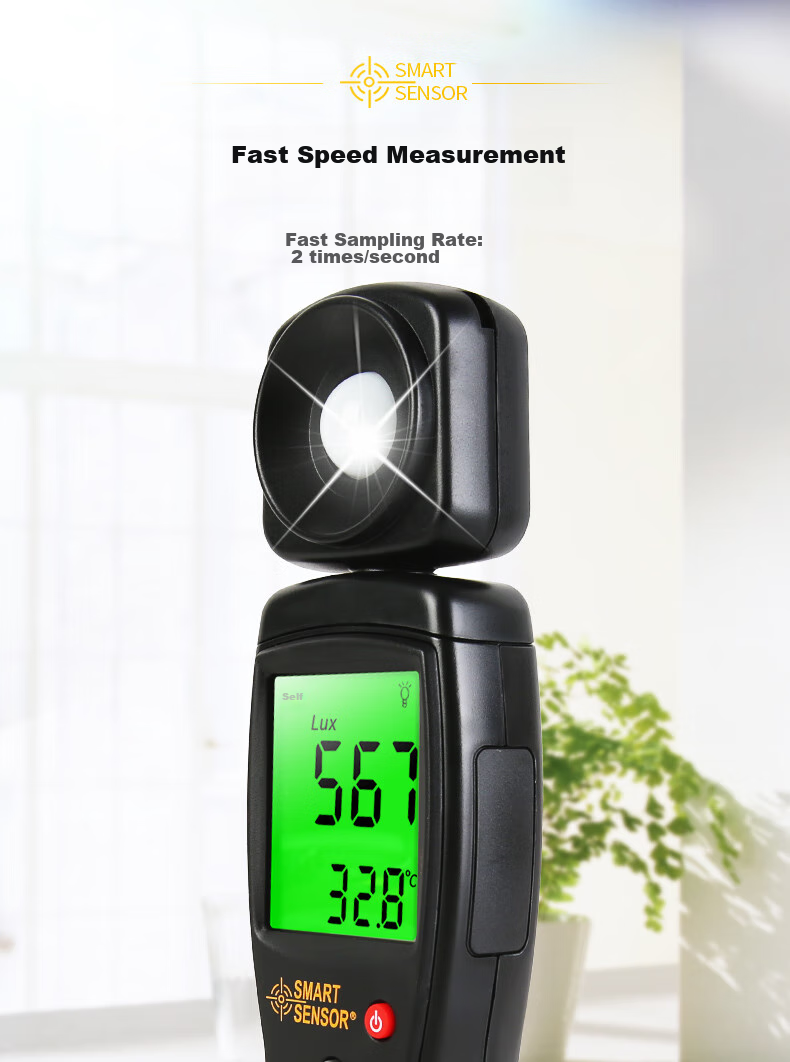 Xima AS803 Illuminance Meter, Brightness Detector, Light Intensity Tester, High-Precision Photometer 5
