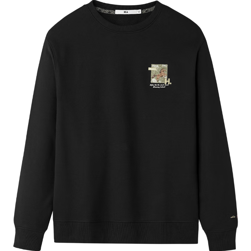 HLAHLA Men's Sweatshirt 25 Crew Neck Slightly Stretchy Fleece Lined Warm Fashionable Winter Top