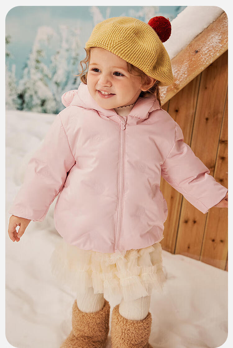 Minibala Kids Boys Girls Cute Hooded Lightweight Down Jacket Baby Coat 2025 Winter 6
