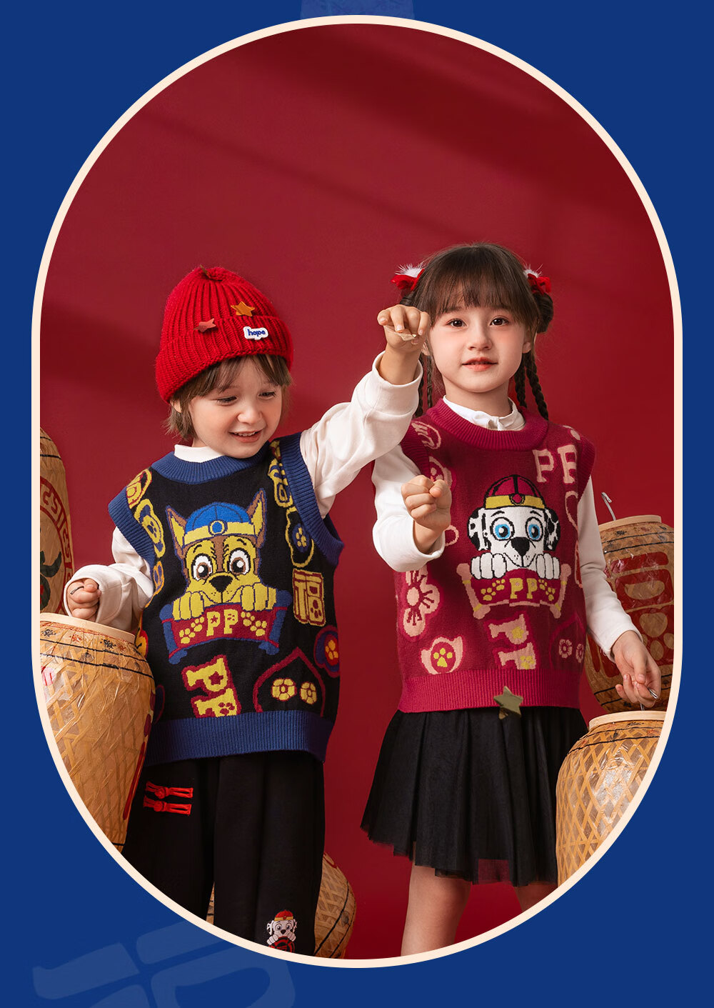 PAW PATROL Kids Vest Sweater New Year Autumn Winter Round Neck Knit Vest Boys Girls Outerwear Green 120 8