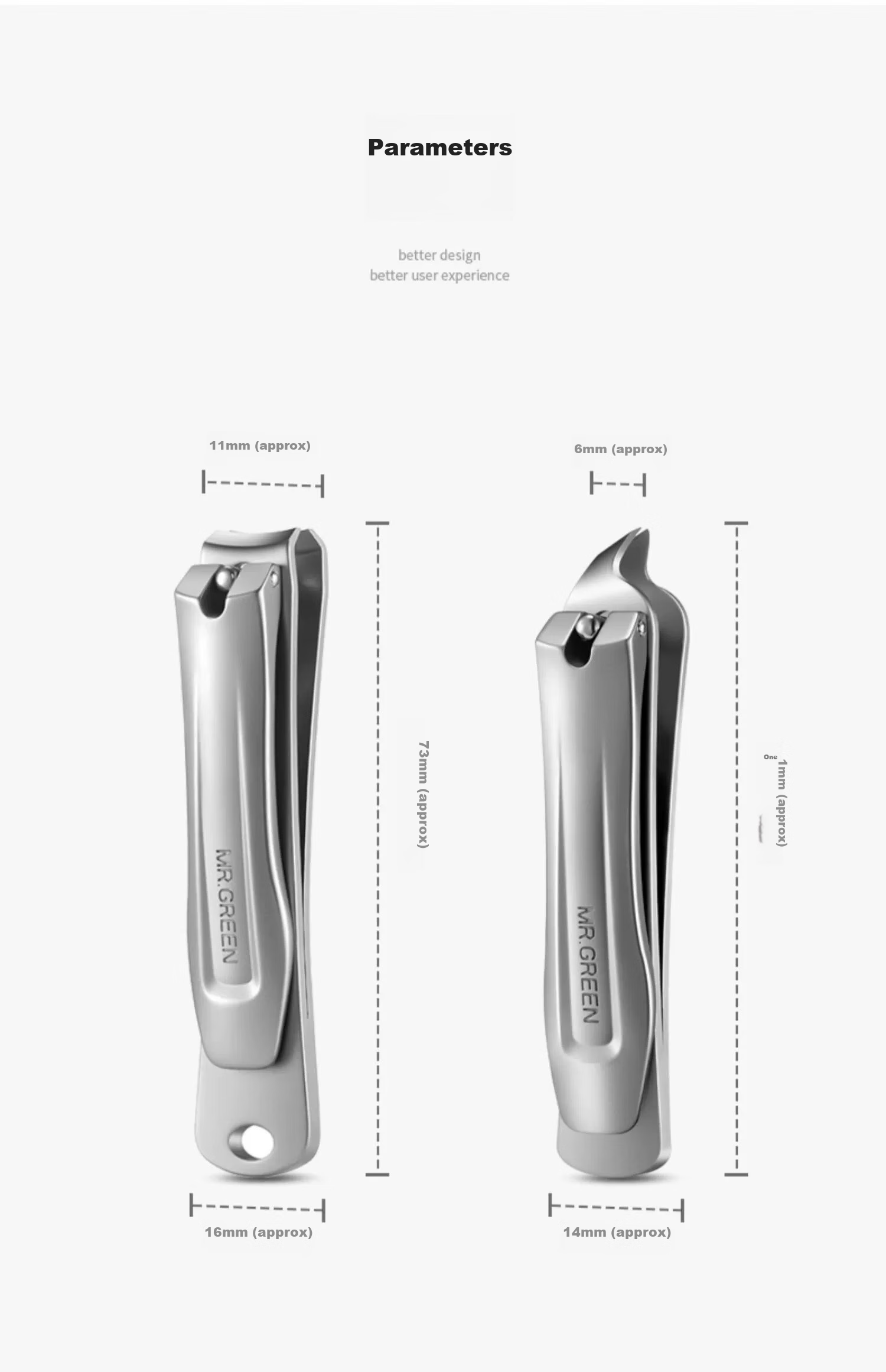 MR.GREEN German Diagonal Nail Clipper Set, Nail Cutter And Nail Nipper Tools, Imported Stainless Steel 2-Piece Set Mr-1136Plus 23