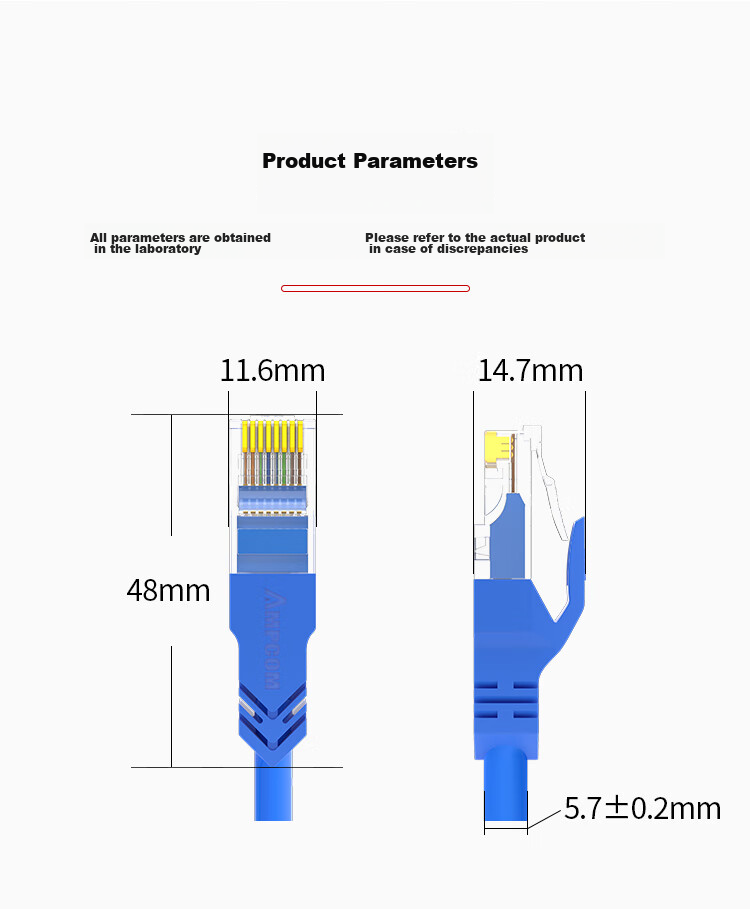 AMPCOM Cat6 Patch Cable, 3 Meters, Gigabit UTP Unshielded Network Cable for Home And Engineering Wiring, Switch Connection Cable, Black AMC6BK71830 22