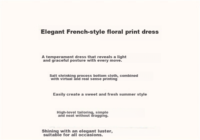 Dme [Monet Garden] Summer French Cloud Cotton Puff Sleeve High-Definition Printed Fitted Comfortable Easy-To A-Line Dress 2