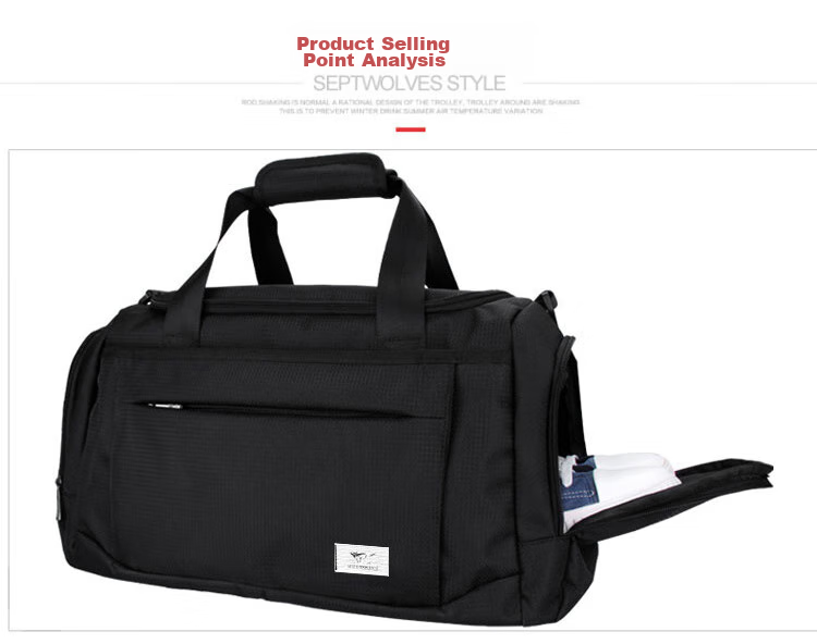 SEPTWOLVES Large Capacity Travel Bag, Sports Fitness Bag, Luggage Bag for Men And Women, Shoulder Handbag, Short-Distance Business Trip, Independent Shoe Compartment, Spring Festival Travel 3