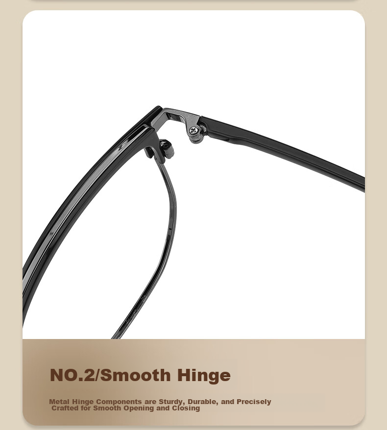 Ouna Reading Glasses for Men And Women, High Definition Anti-Blue Light Anti-Radiation Glasses, Black Gunmetal Frame, 250 Degrees 8