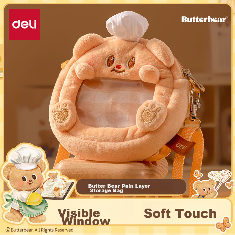 Deli Crossbody Bag, Butter Bear Design, Cute And Versatile Travel Bag HY702, Gift for Boys And Girls, Back-To Stationery Gift