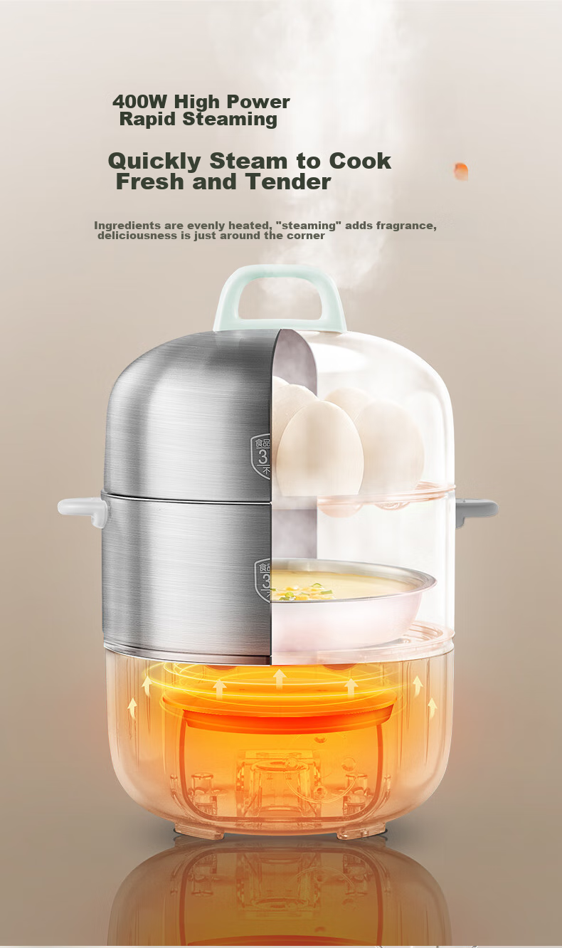 SUPOR Egg Cooker, Small Electric Steamer, Multifunctional Household Non-Coated Stainless Steel Egg Steamer, Egg Cooking Wonder, Can Be Timed And Auto Shut-Off, Z16YK858 Randomly Shipped 7