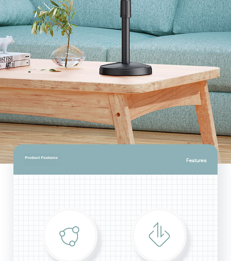 Earlymen EM-131 Mobile Phone Live Streaming Stand, Desktop Selfie Adjustable Extendable Lazy Stand, Office Student Dorm Bedroom Online Class Watch TV Gadget, Universal Phone Holder 3