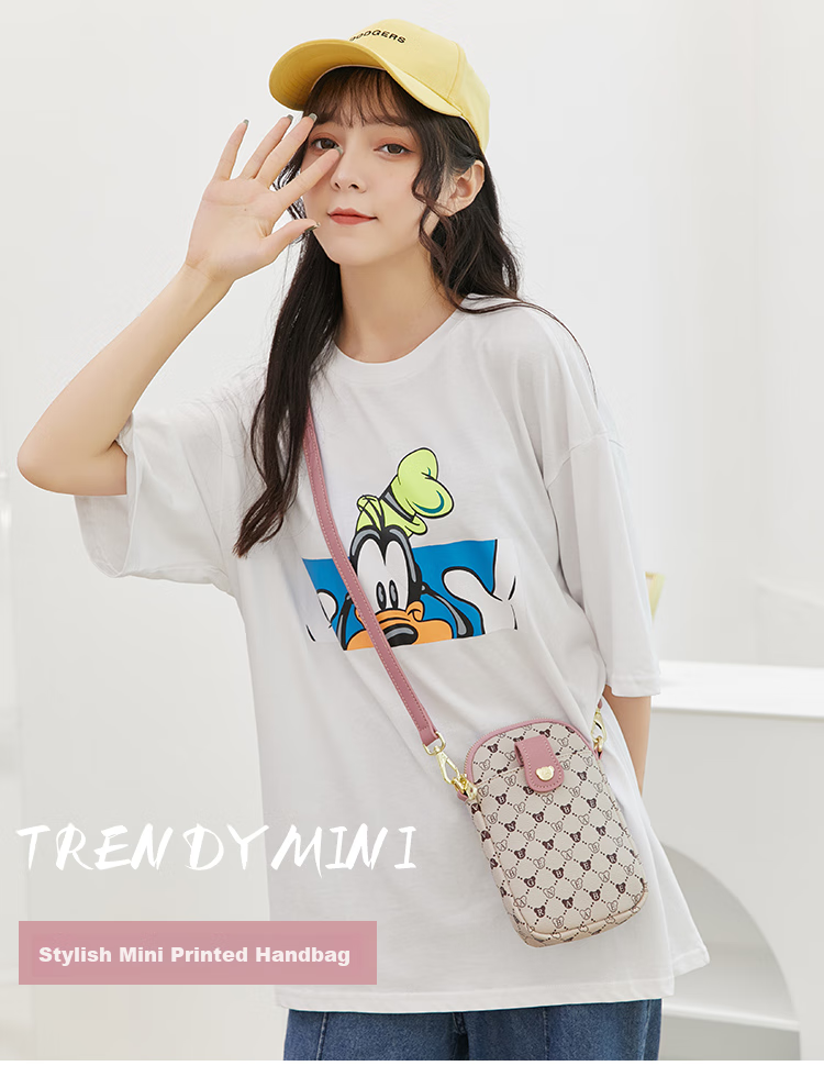 Bear Affection Women's Fashion Versatile Crossbody Bag 6.5-Inch Phone Shoulder Bag Trendy Valentine's Day New Year Gift 2