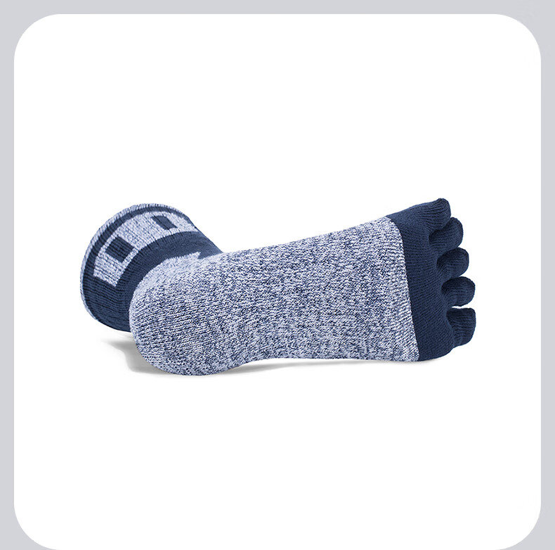 TFO Competition-Grade Outdoor Five-Toe Socks, Terry Socks, Hiking Sports Breathable Toe Socks 2202361 Men's Dark Gray 13