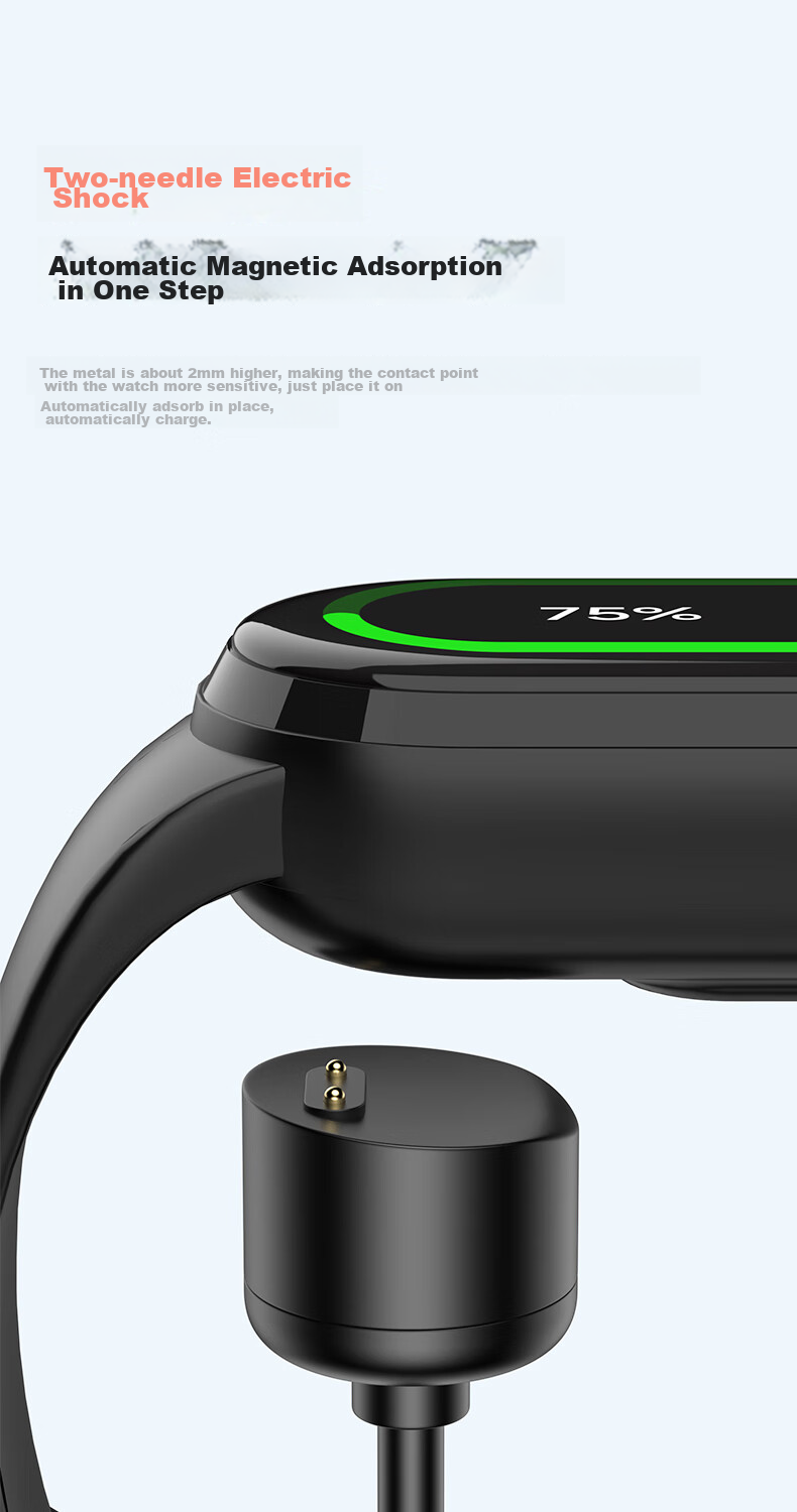 CangHua Compatible Charging Cable for Xiaomi Band 7/7 NFC/6/6 NFC/5/5 NFC, Smart Fitness Tracker Magnetic Fast-Charging Dock 8