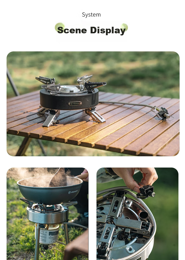 FIRE-MAPLE Qingtian 2-Piece Gas Stove Outdoor Cooking Equipment Camping Gear Portable Large-Power Intense Flame Stove 13