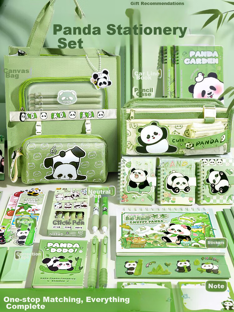 Shuxing Panda Stationery Set, Back-To Gift Pack, Graduation Present, Teacher Gift, Birthday Present for Boys And Girls, Complete Children's Gift Collection, Elementary School Student Children's Day Gift 1