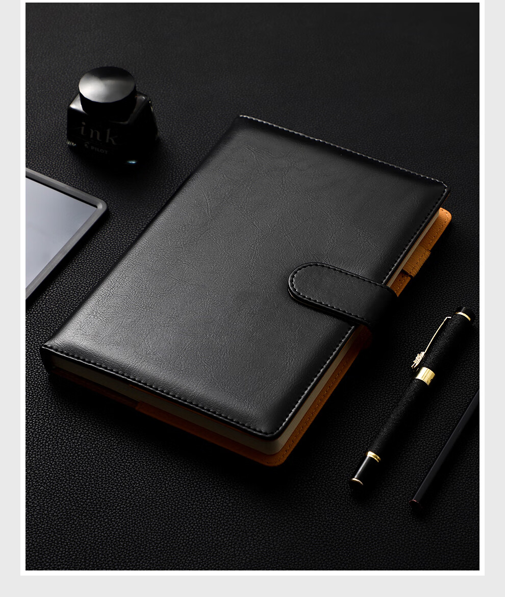 Longe Notebook B5, Business Journal, Thickened Notebook, Leather Diary, Leather Notebook, Office Meeting Record Book, Customizable 11