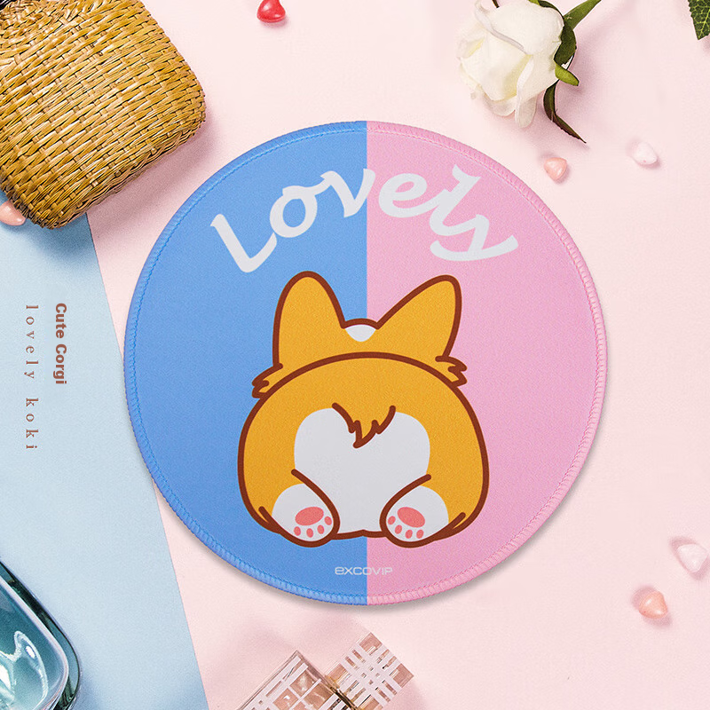 EXCO Cartoon Anime Mouse Pad Effort Mini Small Rectangular Edge-Locked Computer Office Cute Small Desktop Gaming Laptop Mat 0675 4