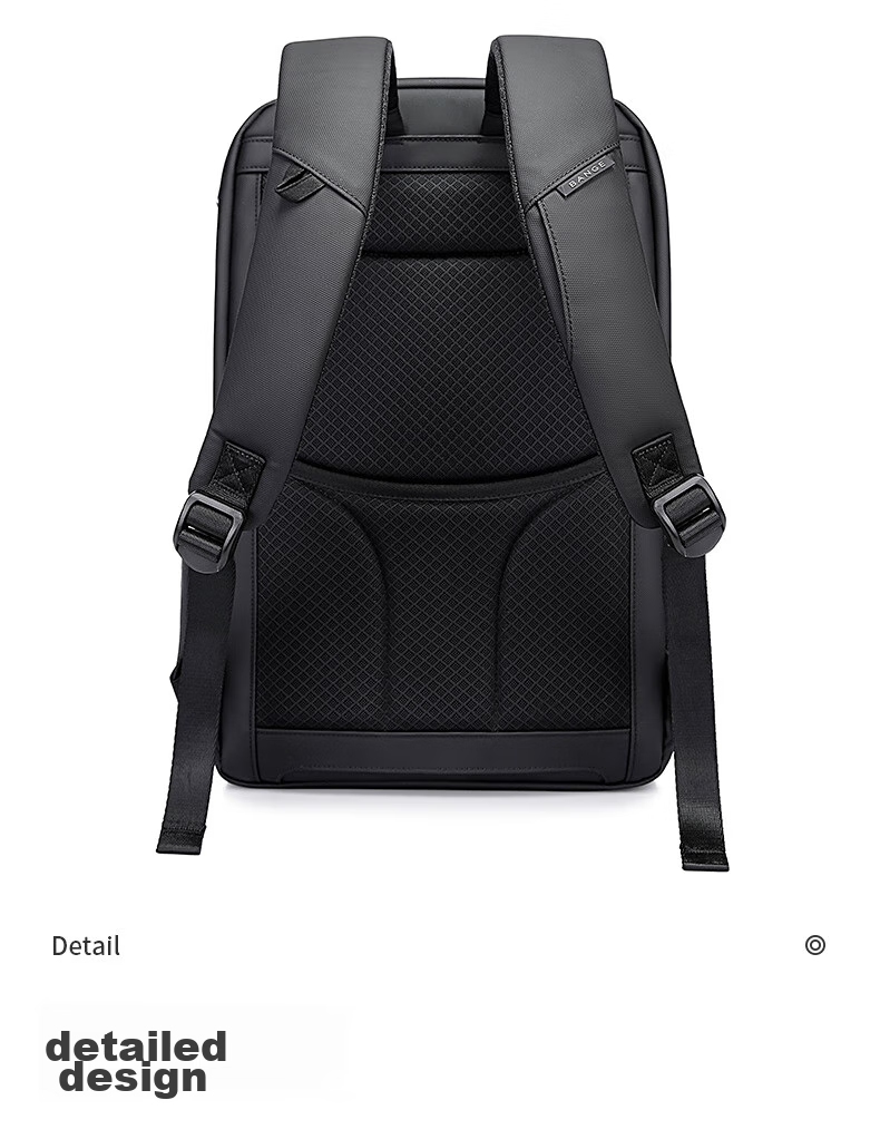 Bange Backpack, Men's Business Backpack, Large Capacity, College Student Schoolbag, Travel Bag, 16-Inch Laptop Bag 16